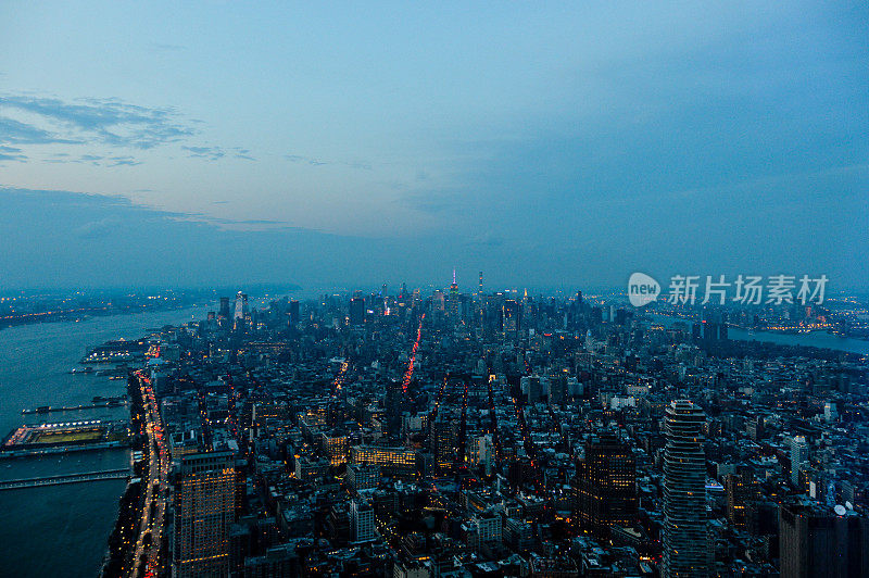 纽约市的天际线和城市景观