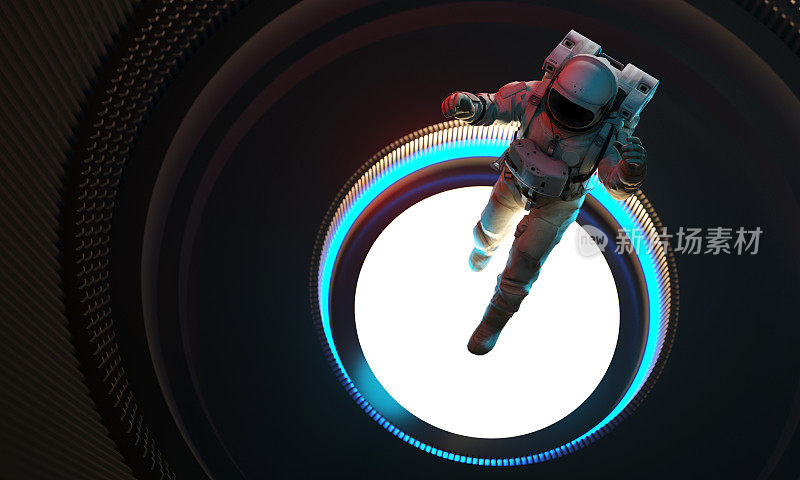 宇航员跳入传送门