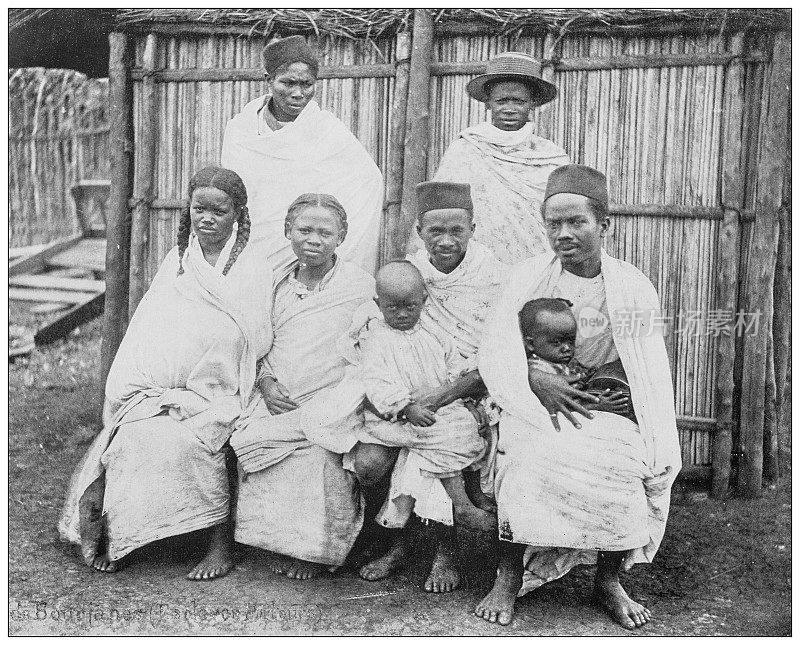 古色古香黑白照片:苏丹人