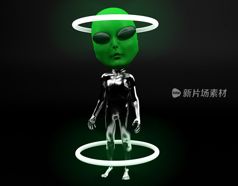 传送绿色外星人