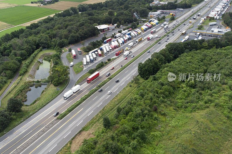 德国A3高速公路-梅德纳赫休息区，鸟瞰图