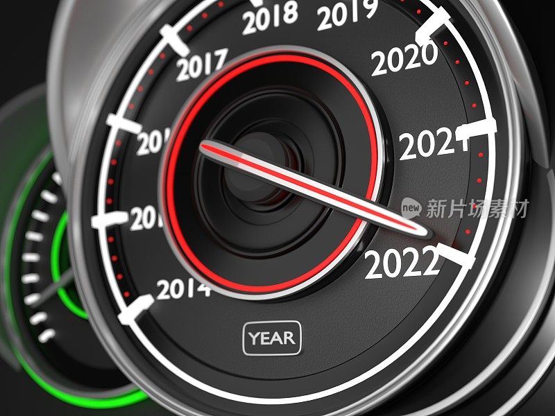 2022年的现代汽车速度计倒计时概念