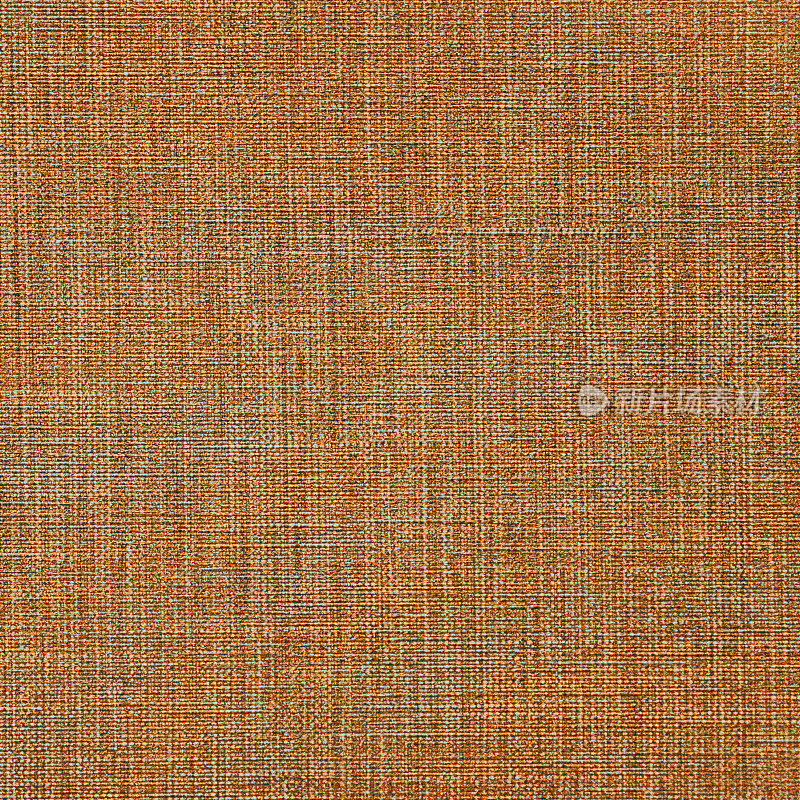 焦糖棕色天然棉麻纺织纹理背景方形