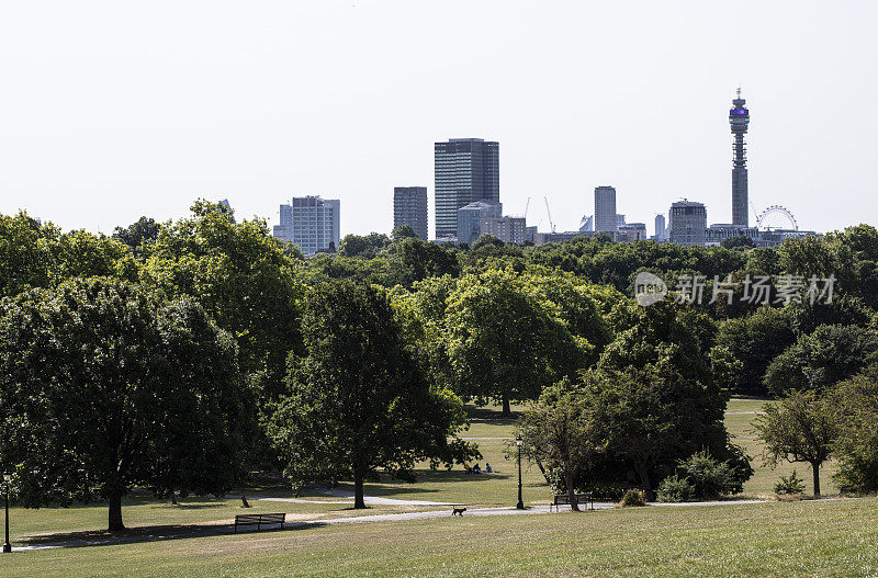 从樱草山到伦敦天际线的夏日美景