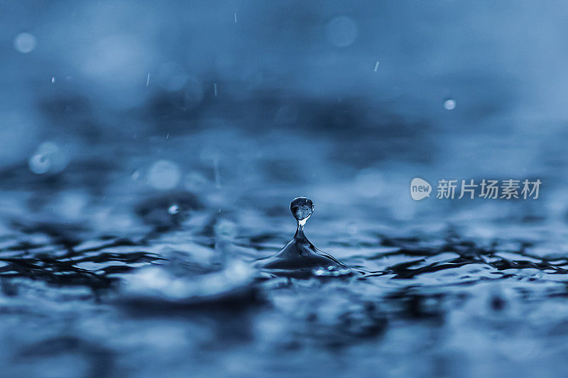 水滴。雨