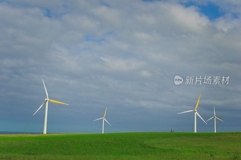 内陆大岛地势较高的风电场