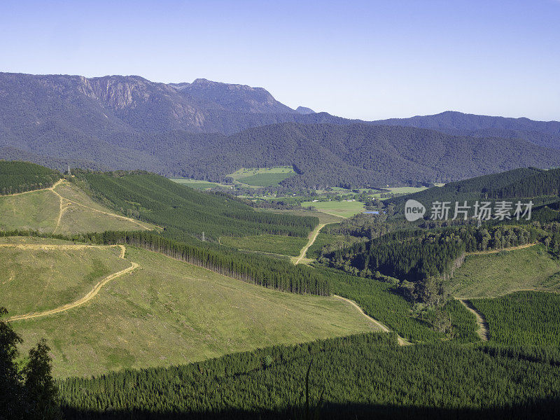 纵横交错的风景和山脉