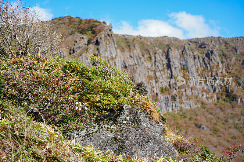 汉罗山的悬崖和岩石(济州岛)