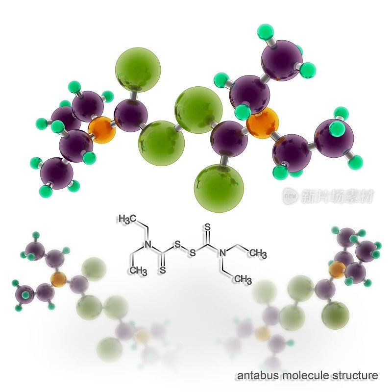 双硫胺(安特布司，安特考，埃珀尔)分子结构