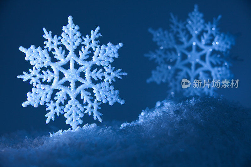 雪花在雪地里