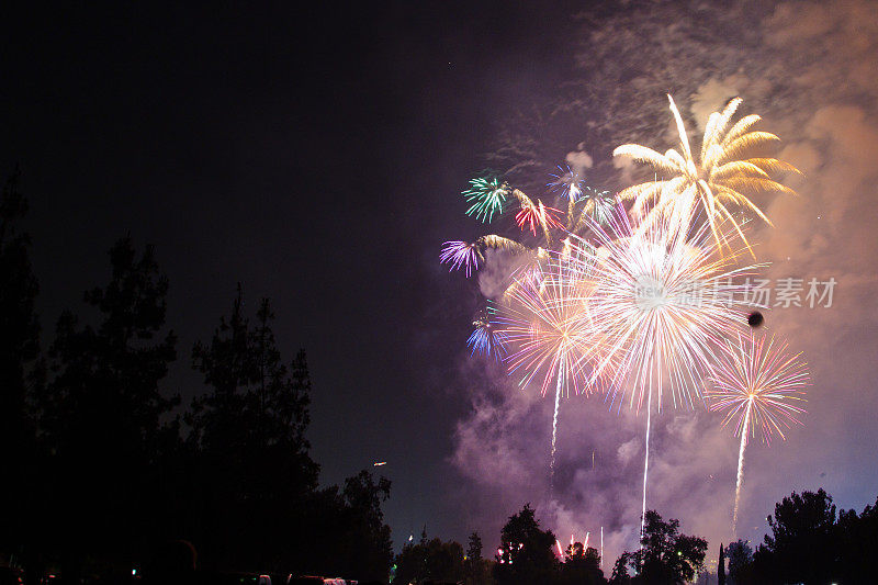 7月4日的烟花庆典，圣诞节和新年