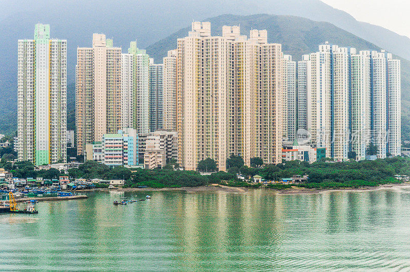 香港高密度的公寓建筑