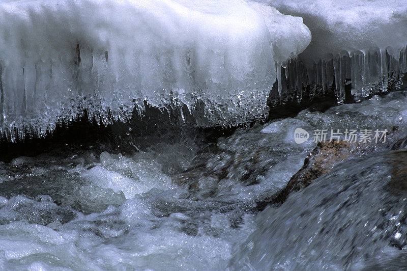 科罗拉多州南普拉特河的积雪融化