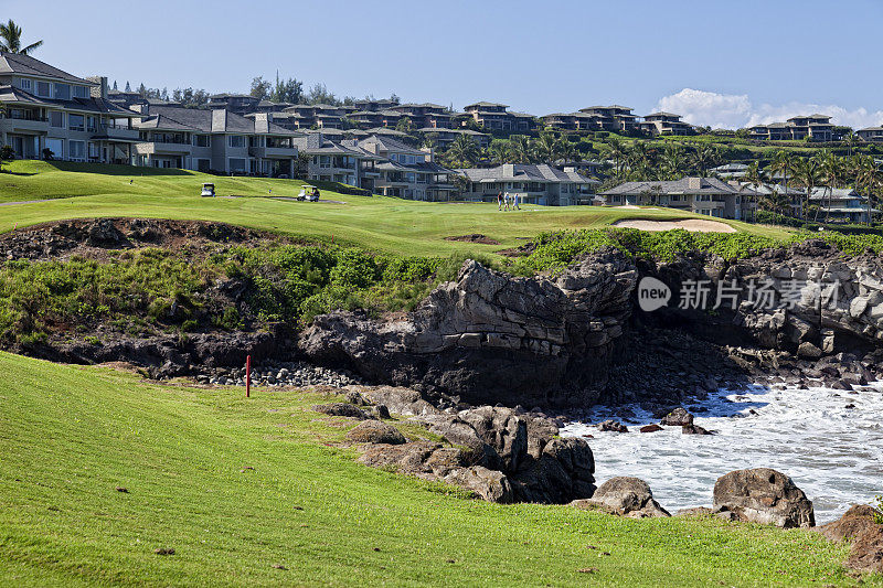 夏威夷毛伊岛海洋高尔夫球场