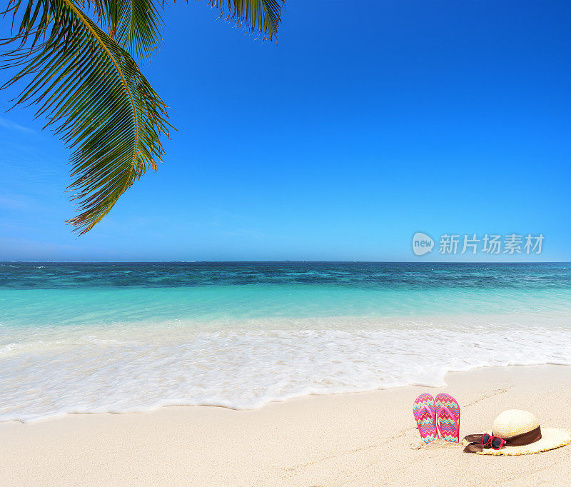 热带海滩度假和旅游概念