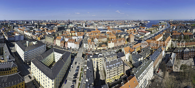 哥本哈根空中城市全景图