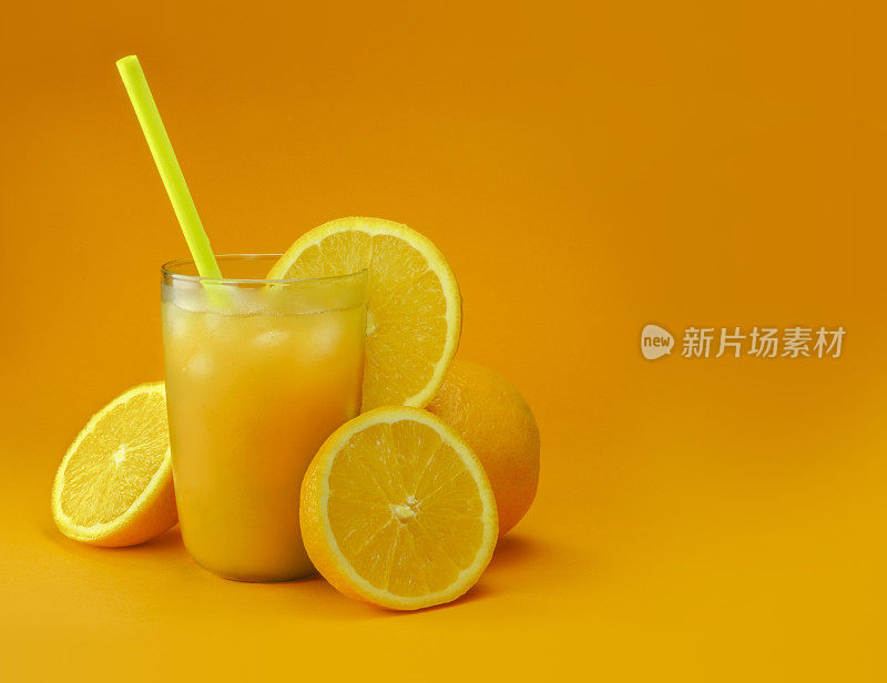 冷橙汁加冰