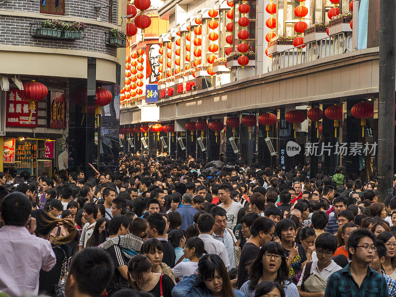 中国深圳忙碌的下午