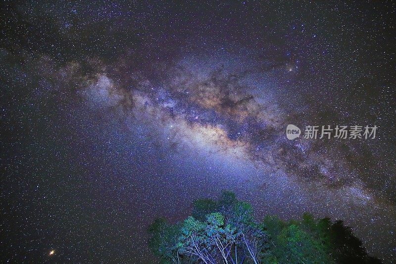 秘鲁安第斯山脉上幽静的银河——秘鲁夜晚的星空景观