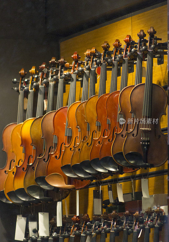 土耳其伊斯坦布尔卖小提琴的音乐商店