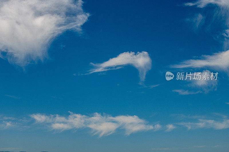 抽象的白云和蓝天纹理背景