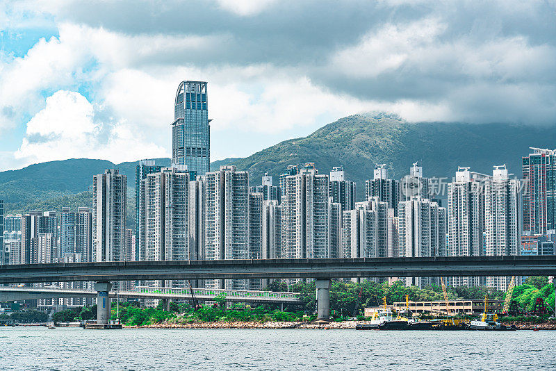 香港荃湾及青衣区景色