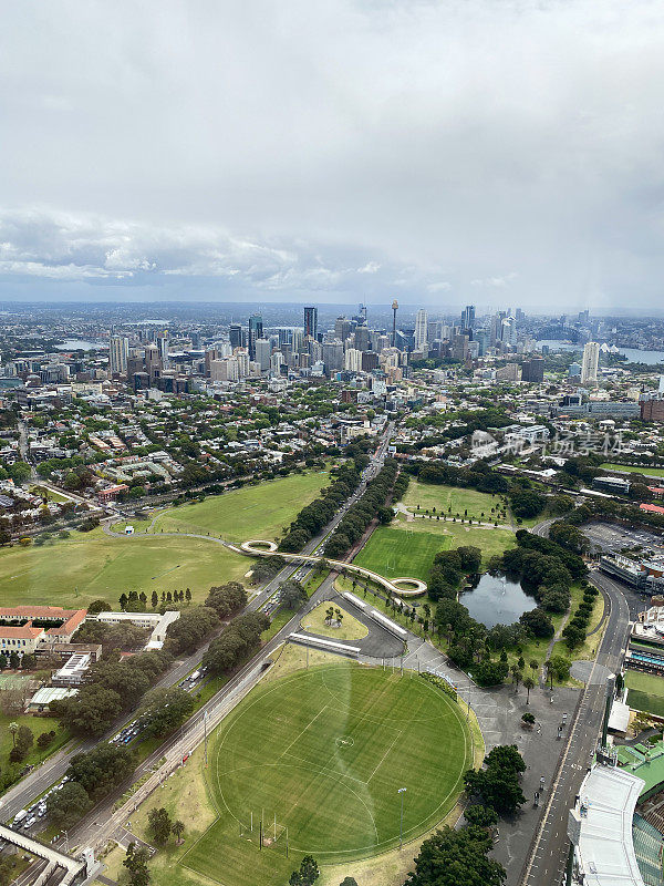 悉尼鸟瞰图-俯瞰摩尔公园
