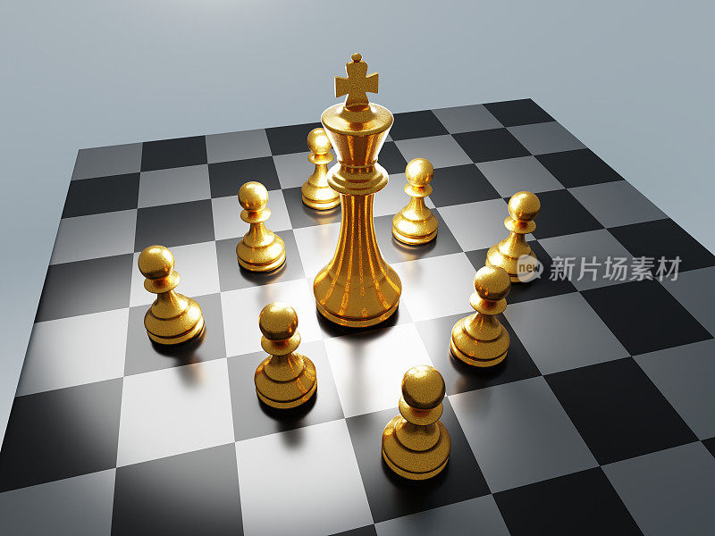 棋盘上的黄金棋子