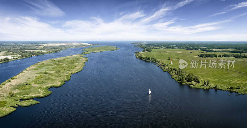 在波兰度假——奥德拉河流入什切辛斯基泻湖