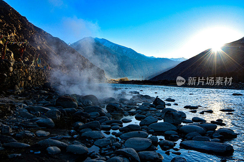 印度河畔的天然温泉