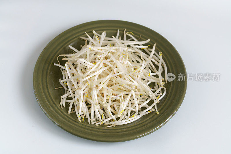 特写有机绿豆芽食品