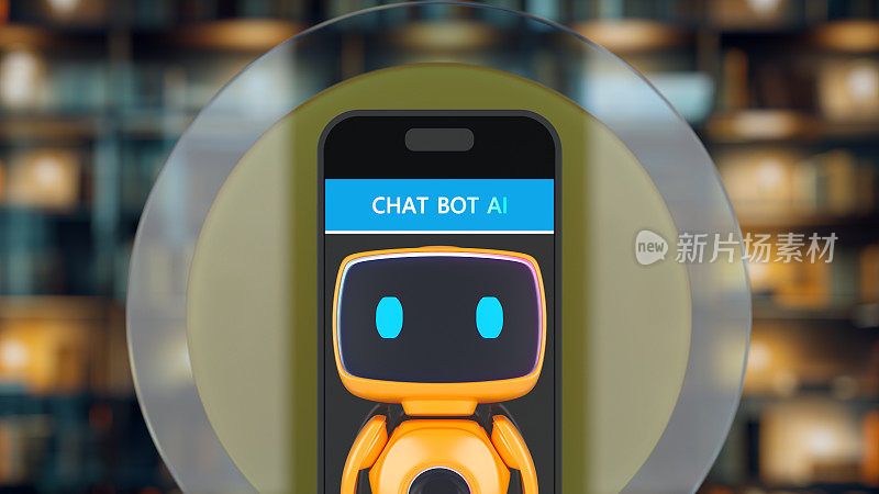 人工智能聊天机器人。人工智能数字概念。聊天机器人助理