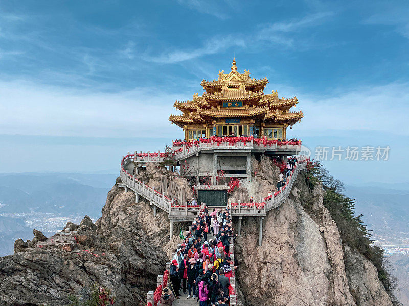 中国神圣的道教老君山寺庙