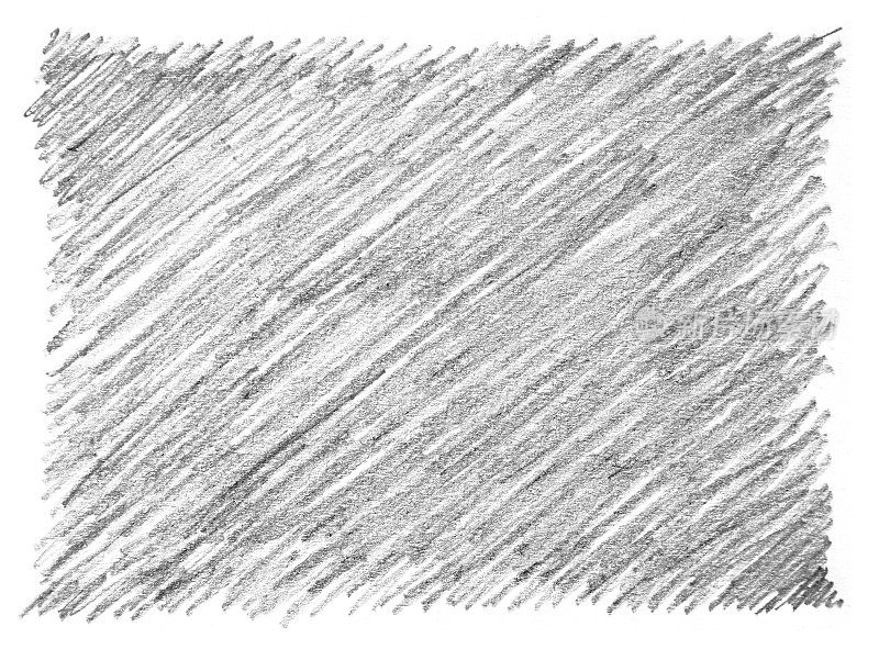 灰色铅笔矩形孤立在白色背景。抽象手工笔画