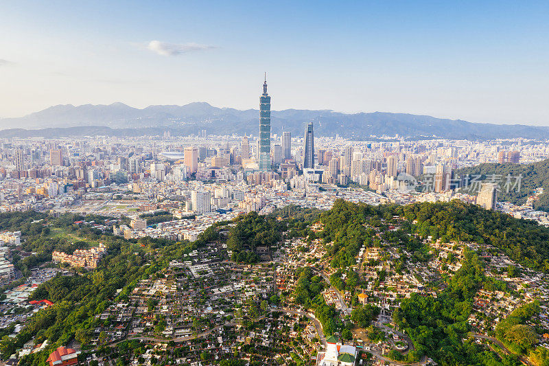 台湾台北市鸟瞰图