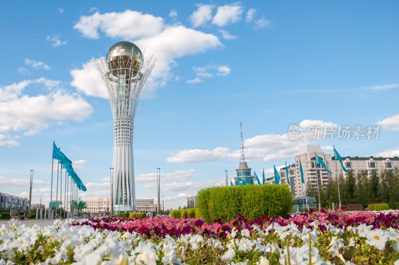 Bayterek是哈萨克斯坦阿斯塔纳的一座纪念碑和瞭望塔