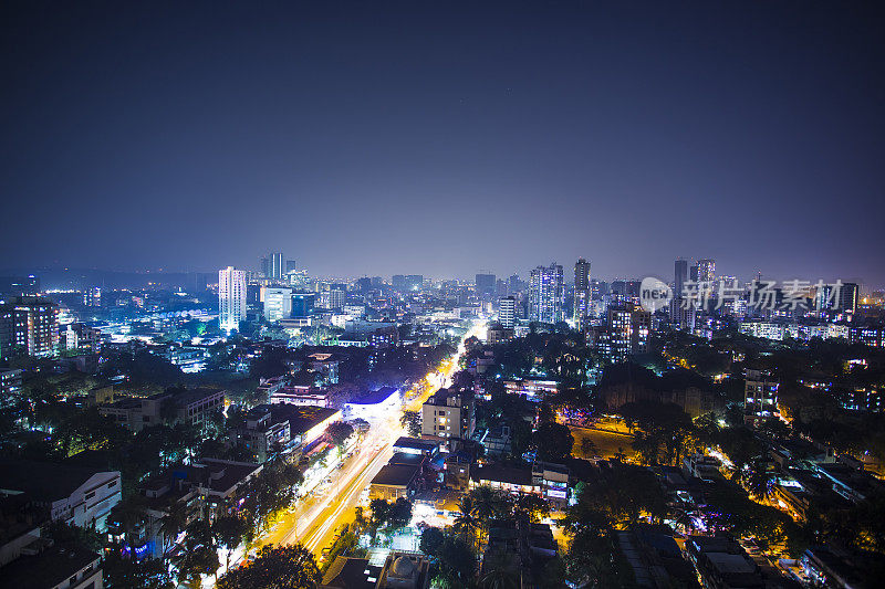 排灯节夜市印度，孟买，戈尔冈西部。