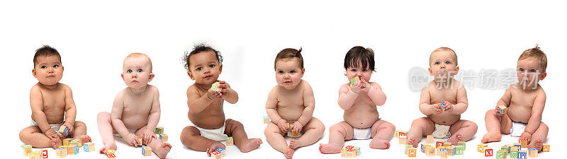 七个婴儿组-种族多样性