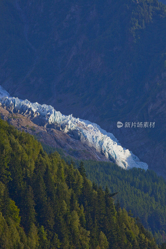 冰川止于勃朗峰