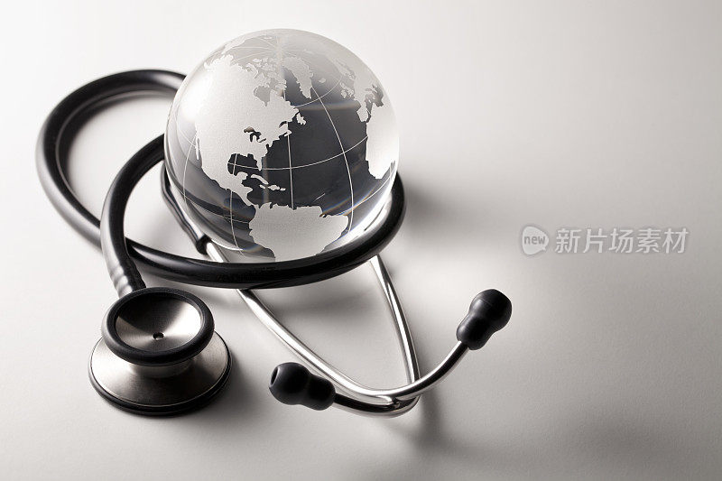 全球医疗保健。截止阀和听诊器。