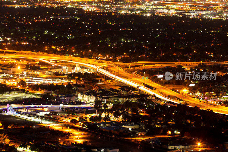 盐湖城的天际线夜景