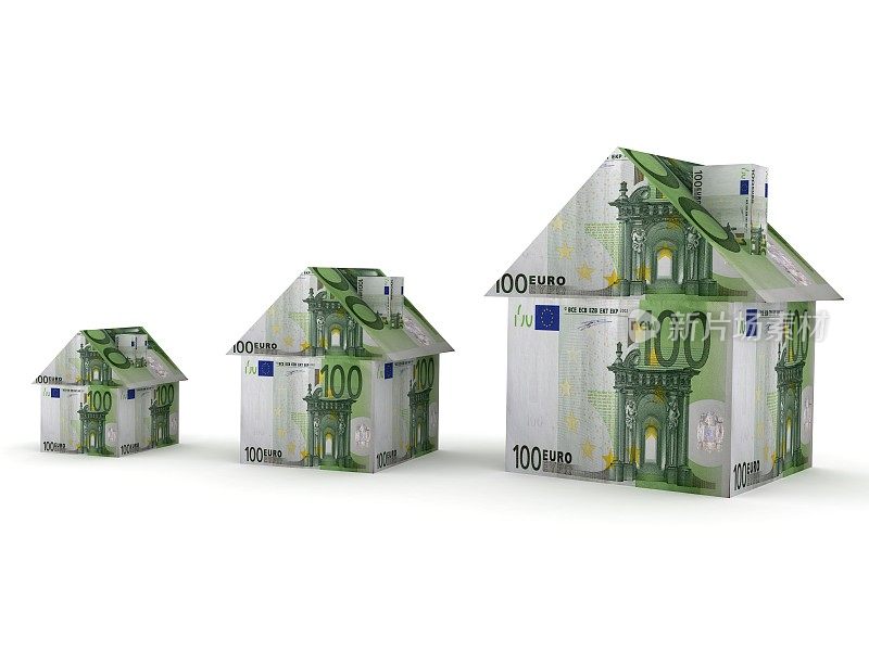 欧洲房地产房价增长概念