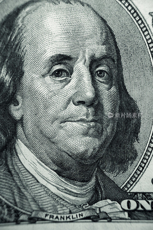本杰明·富兰克林100美元纸币