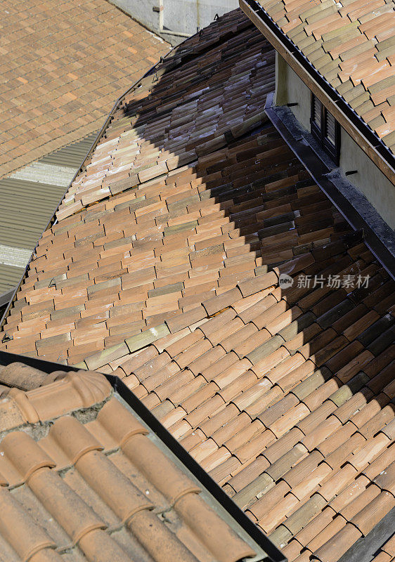 意大利米兰的赤陶屋顶
