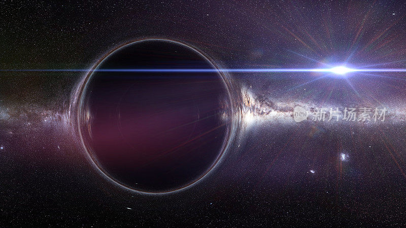有引力透镜效应的黑洞