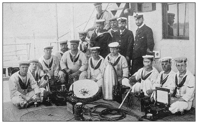 英国海军和陆军的古董照片:鱼雷参谋