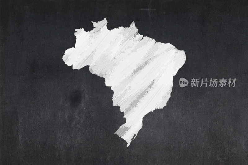 在黑板上画的巴西地图