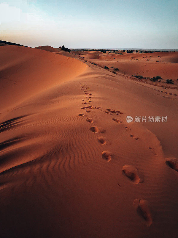 merzouga沙漠中的沙丘