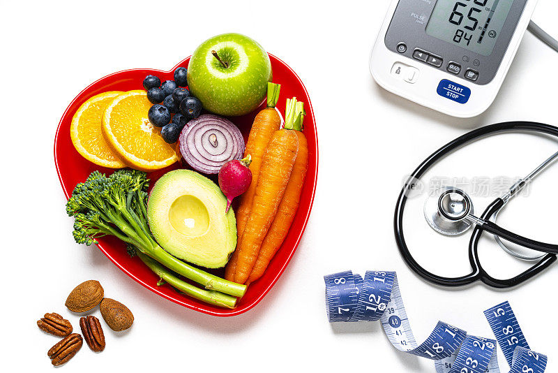 健康饮食，控制体重和血压，有利于心脏健康