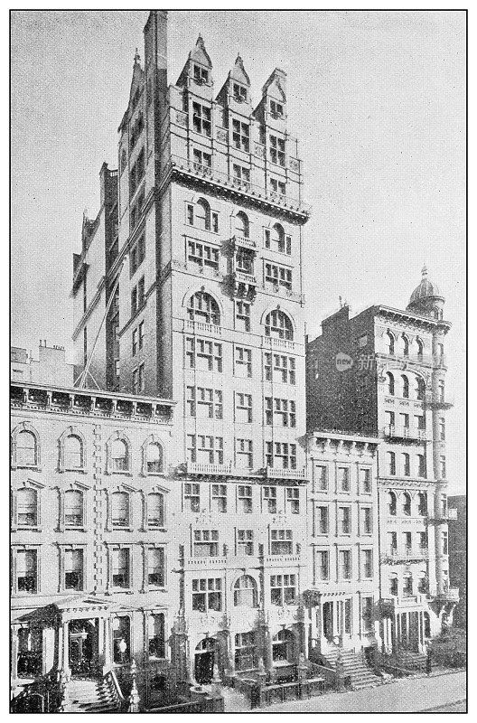 纽约的古董黑白照片:坎普第五大道防火公寓